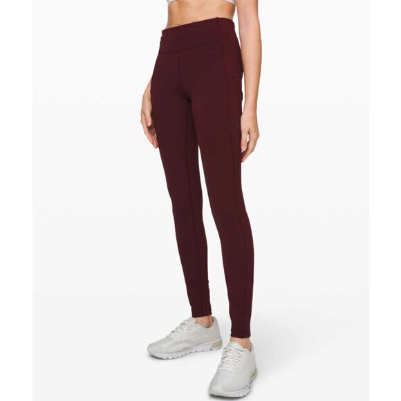 Women Lululemon Speed Up Tight 31" with Pockets High Rise in Garnet Size 4 - Picture 1 of 10